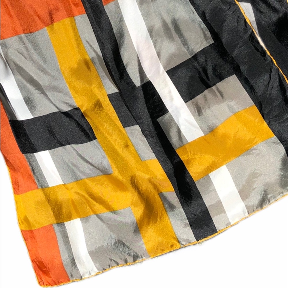 Vintage Striped Silk Blend Scarf